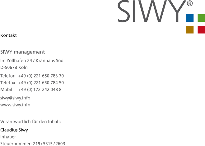 Web business card SIWY management